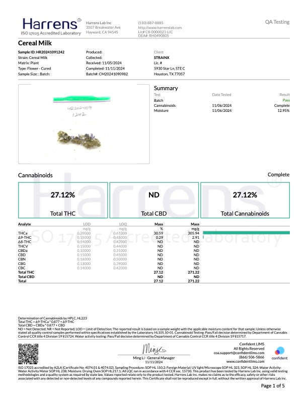 120$ OUNCE CEREAL MILK